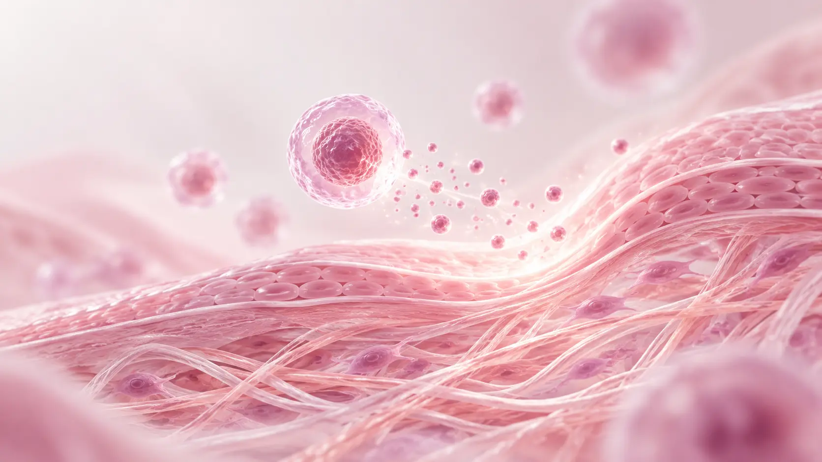Ilustración médica sobre células madre en ginecología regenerativa